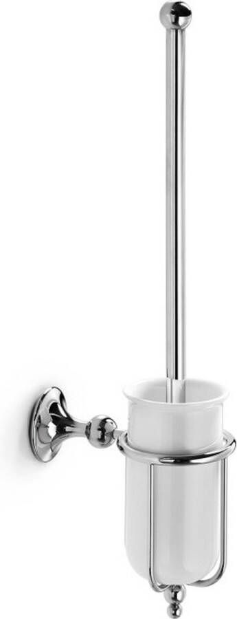 Linea Beta toiletborstel VENESSIA met houder chroom+wit keramiek