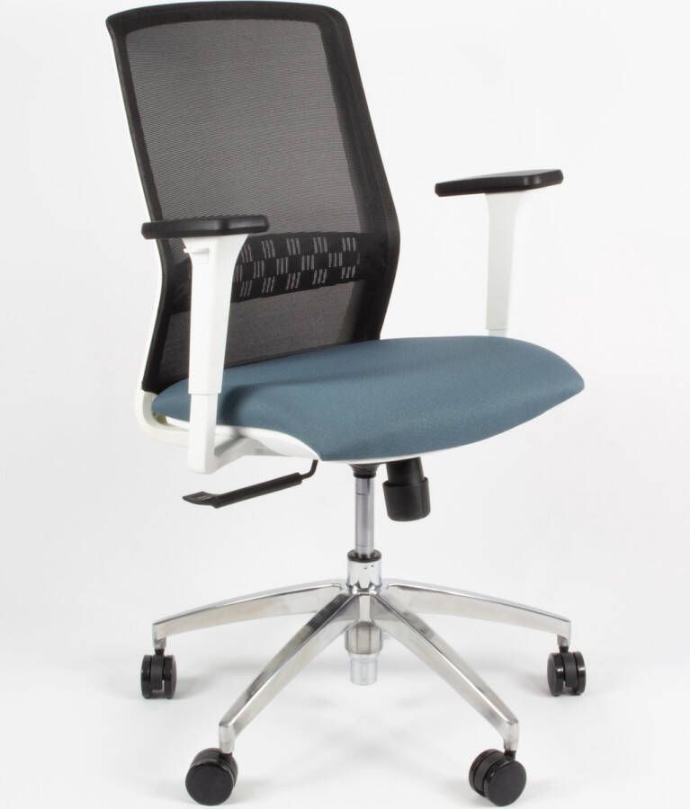 Linea Tekna White 01 Bureaustoel Ergonomisch EN1335 -Multi verstelbaar- Zwart Grijs