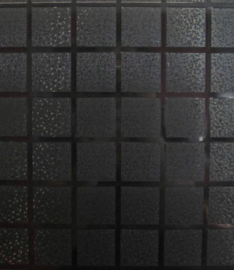 Lineafix 1x Cube Grey Raamfolie statisch (zonder lijm) 92 x 150cm -Zelfklevend 99% UV bescherming Herbruikbaar Isolerend Zonwerend