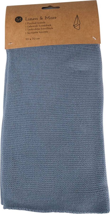 Linen & More Keukenhanddoek 'Eldrid' (50cm x 70cm Mirage Blue)