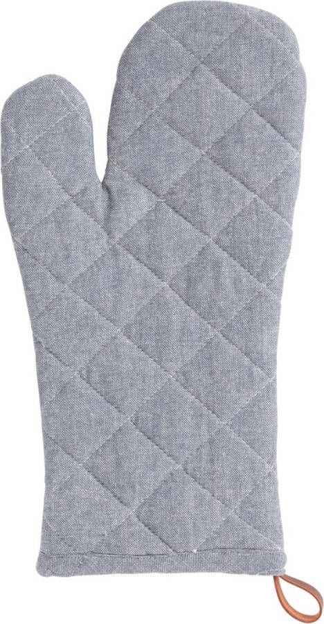 Linen & More Ovenwant Sara Stonewash Ovenhandschoen 18 x 33cm Grijs 2 stuks