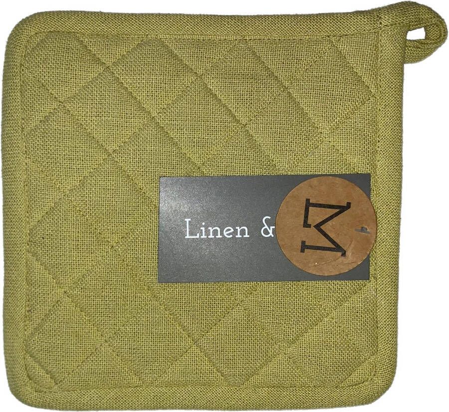 Pannenlap Indi Pampas Yellow 20x20cm Linen And More