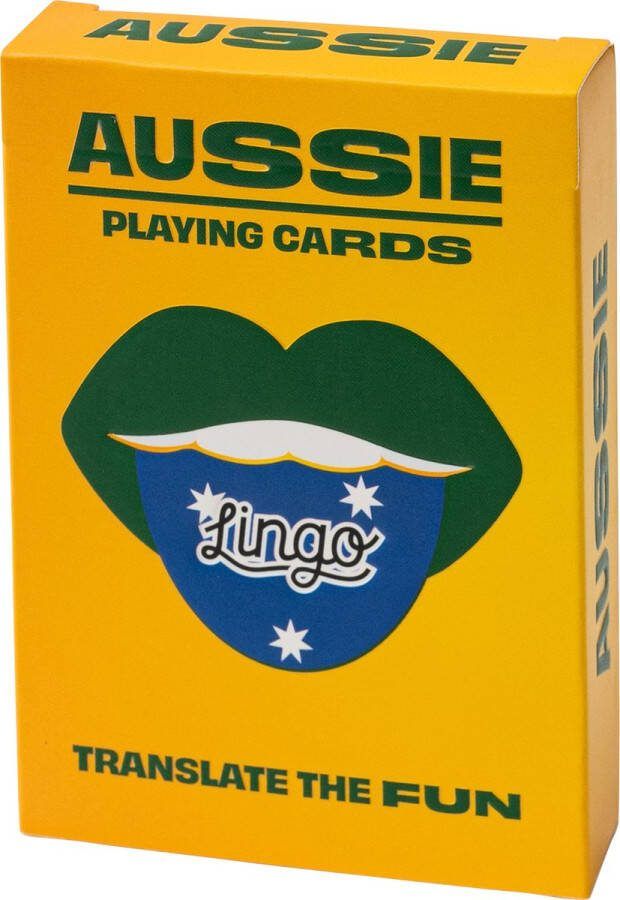 Lingo Australische speelkaarten- playingcards- talen leren- Australian- jong en oud- Australische woordenschat- Leer Australische woordenschat op een leuke en gemakkelijke manier- 52 essentiële vertalingen- Leren- reizen- spelen