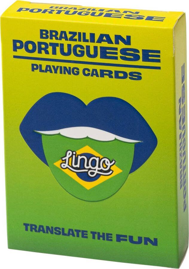 Lingo Braziliaans Portugees speelkaarten- playingcards- talen leren- Brazilian Portuguese- jong en oud-woordenschat- woordenschat- Leer Portugeese woordenschat op een leuke en gemakkelijke manier- 52 essentiële vertalingen- Leren- reizen- spelen