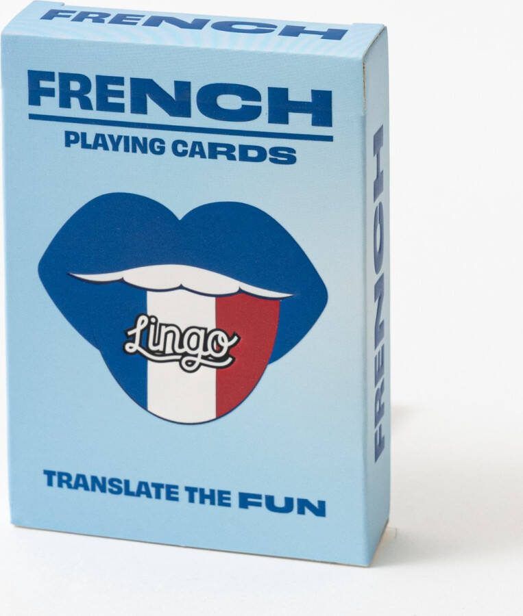 Lingo Franse speelkaarten- playingcards- talen leren- French- jong en oud- Franse woordenschat- Leer Franse woordenschat op een leuke en gemakkelijke manier- 52 essentiële vertalingen- Leren- reizen- spelen