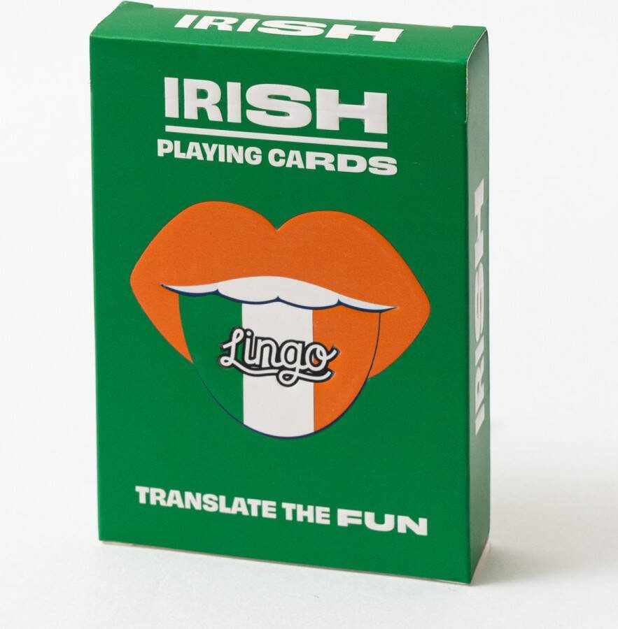 Lingo Ierse speelkaarten- playingcards- talen leren- Irish- jong en oud- Ierse woordenschat- Leer Ierse woordenschat op een leuke en gemakkelijke manier- 52 essentiële vertalingen- Leren- reizen- spelen