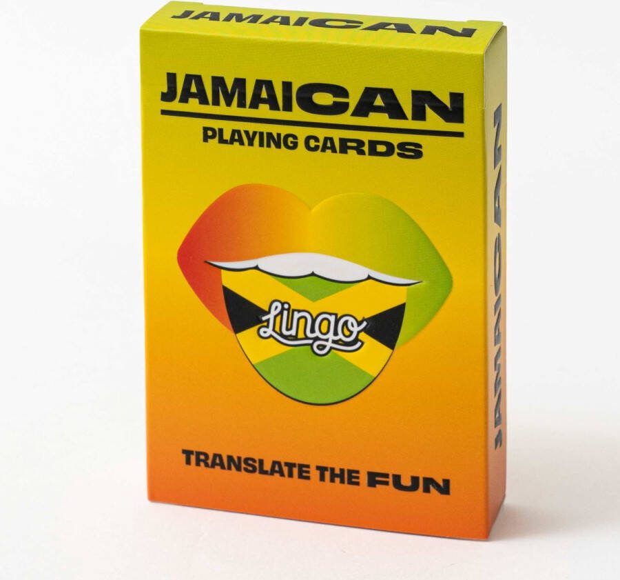 Lingo Jamaican speelkaarten playingcards talen leren- Jamaicaans- jong en oud- Jamaicaans woordenschat- Leer Jamwoordenschat op een leuke en gemakkelijke manier- 52 essentiële vertalingen- Leren- reizen- spelen
