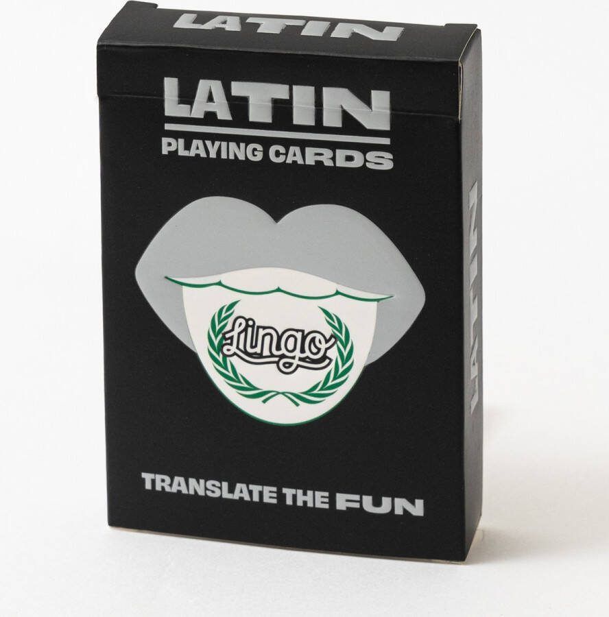 Lingo Latijns speelkaarten- playingcards- talen leren- Latin- jong en oud- Latijns woordenschat- Leer Latijnse woordenschat op een leuke en gemakkelijke manier- 52 essentiële vertalingen- Leren- reizen- spelen