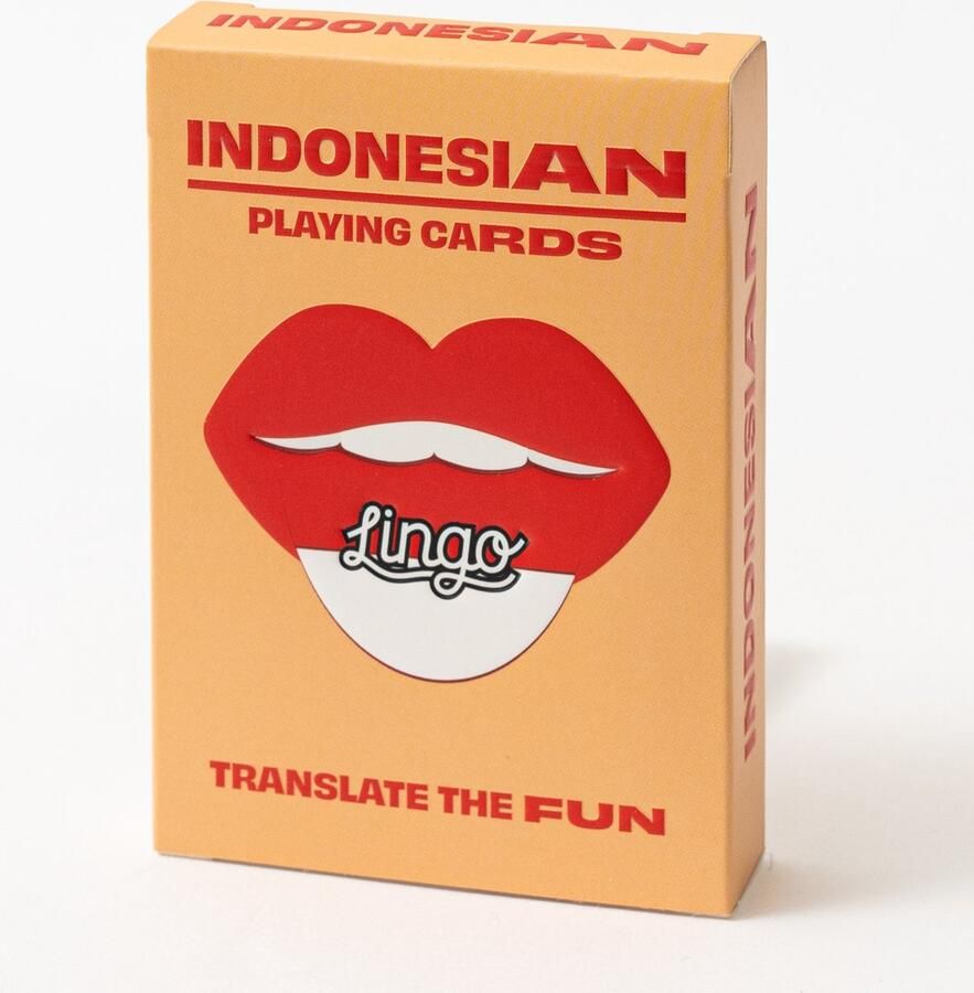 Lingo Indonenische speelkaarten- playingcards- talen leren- Indonesian- jong en oud- Indonesische woordenschat- Leer Indonesische woordenschat op een leuke en gemakkelijke manier- 52 essentiële vertalingen- Leren- reizen- spelen