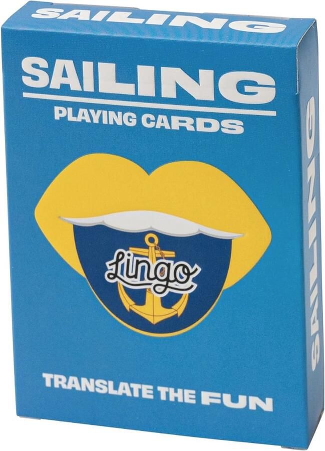 Lingo Sailing zeilen speelkaarten playingcards reis flashcards jong en oud leer zeilen marintime slang woordenschat op een leuke en gemakkelijke manier 52 essentiële vertalingen Leren- reizen- spelen ‎8.99x6.5x1.78cm 91g