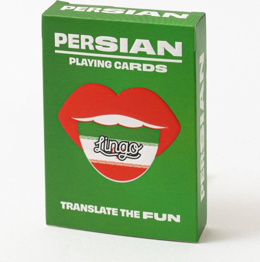Lingo Perzische speelkaarten- playingcards- talen leren- Persian- jong en oud- Perzische woordenschat- Leer Perzische woordenschat op een leuke en gemakkelijke manier- 52 essentiële vertalingen- Leren- reizen- spelen