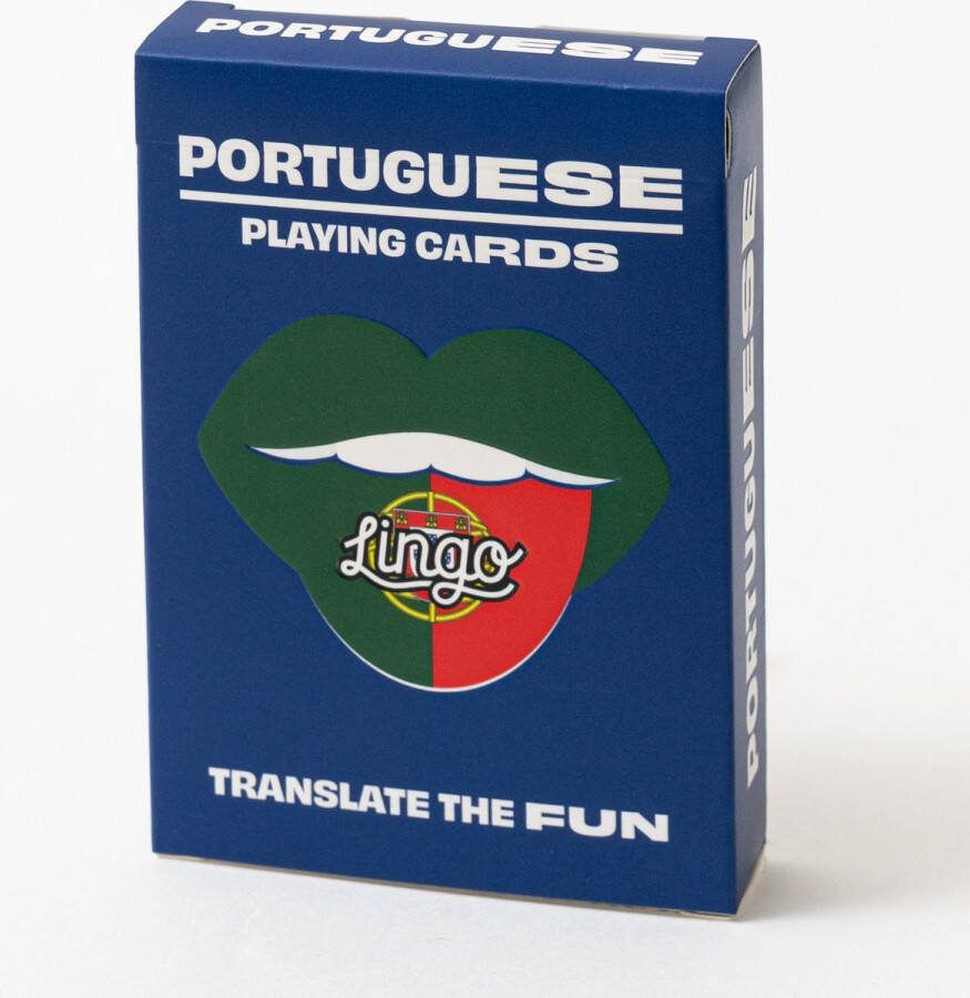 Lingo Portugese speelkaarten- playingcards- talen leren- Portuguese jong en oud- Portugese woordenschat- Leer Portugese woordenschat op een leuke en gemakkelijke manier- 52 essentiële vertalingen- Leren- reizen- spelen