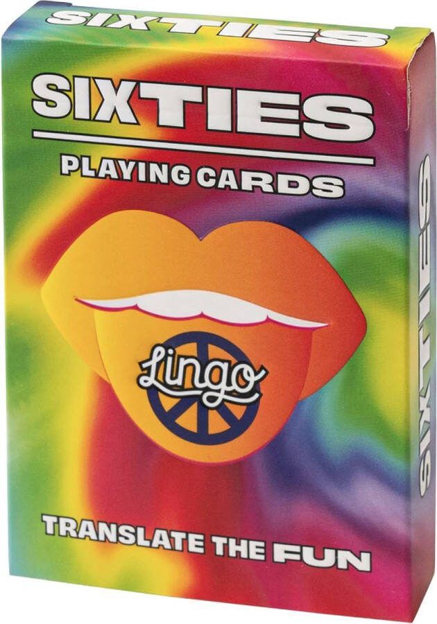 Lingo Sixties De zestiger jaren speelkaarten playingcards reis flashcards jong en oud leer de zestiger jaren slang woordenschat op een leuke en gemakkelijke manier 52 essentiële vertalingen Leren- reizen- spelen ‎8.99x6.5x1.78cm 91g