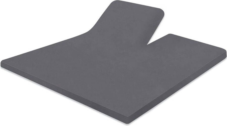 LINNICK Badstof Velours Splittopper Hoeslaken 180x210 220cm anthracite