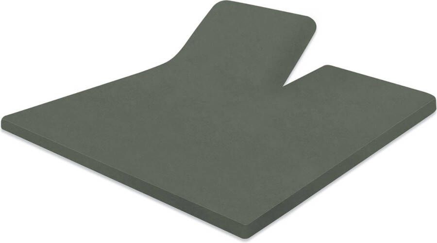 LINNICK Badstof Velours Splittopper Hoeslaken 180x210 220cm green