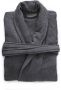 LINNICK Pure Badjas Velours 100% Katoen Dark Grey Maat XXL Badjas Dames Badjas Heren - Thumbnail 1