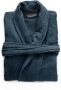 LINNICK Pure Badjas Velours 100% Katoen Ocean Blue Maat XXL Badjas Dames Badjas Heren - Thumbnail 1