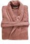 LINNICK Pure Badjas Velours 100% Katoen Rose Maat XXL Badjas Dames Badjas Heren - Thumbnail 1
