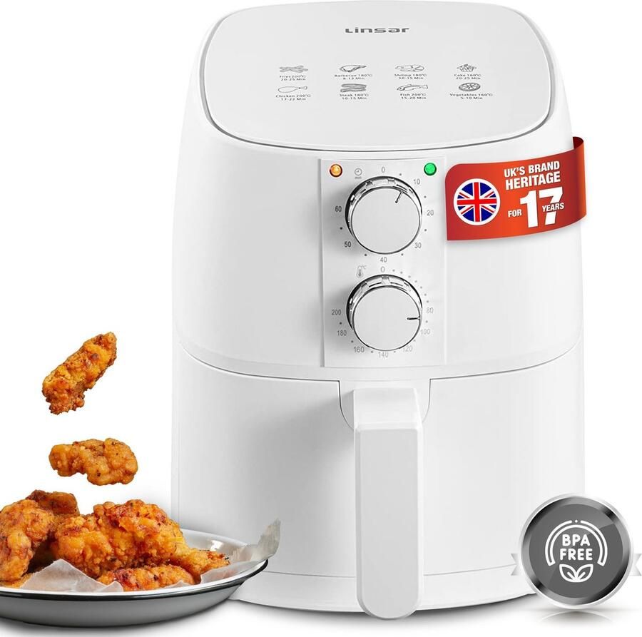 Linsar Airfryer voor 2 personen 4L wit