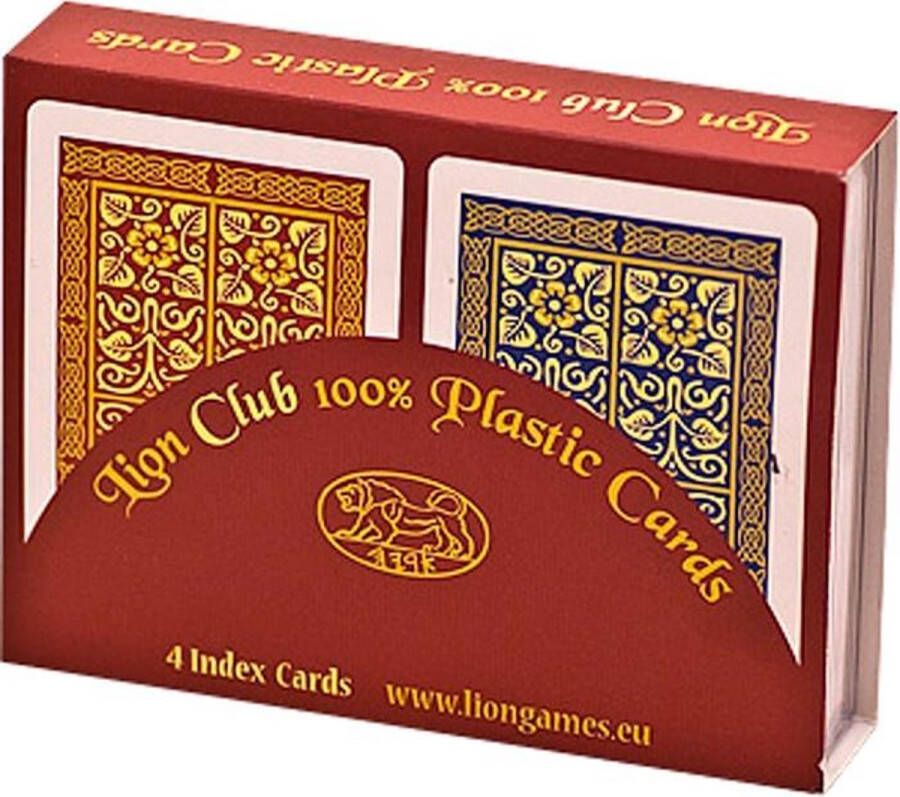Lion Poker kaarten 100% plastic x2 Bridge
