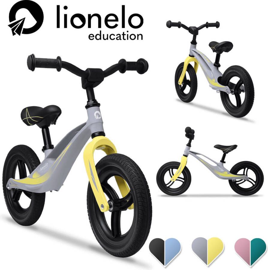 Lionelo Bart Tour Loopfiets Licht gewicht Perfect voor kinderen vanaf 2 jaar Ondersteund motorische ontwikkeling