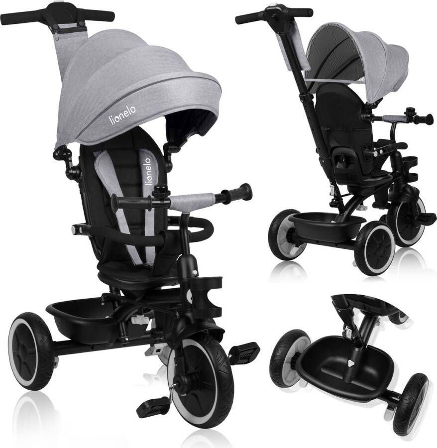 Lionelo Berry Driewieler 2in1 tot 25kg 360° Draaibare Verstelbare stoel Groeit met het Kind Mee