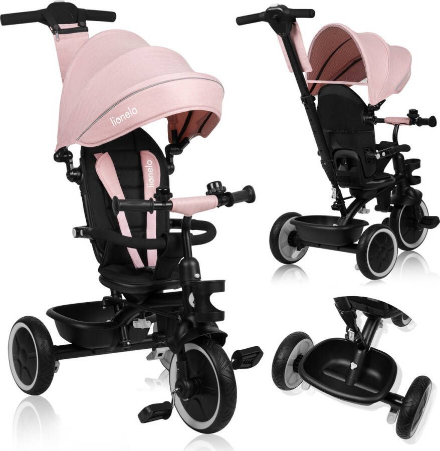 Lionelo Berry Driewieler 2in1 tot 25kg 360° Draaibare Verstelbare stoel Groeit met het Kind Mee
