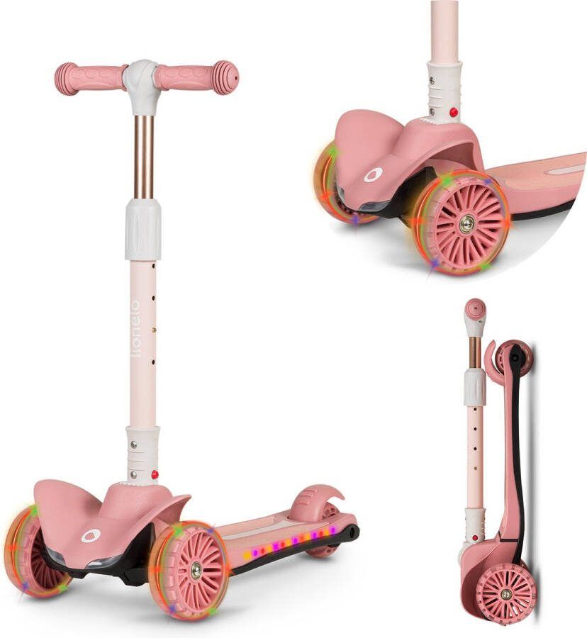 Lionelo Timmy Kinderstep Balansstep voor kinderen van 3 jaar tot 50kg verstelbaar LED wielen