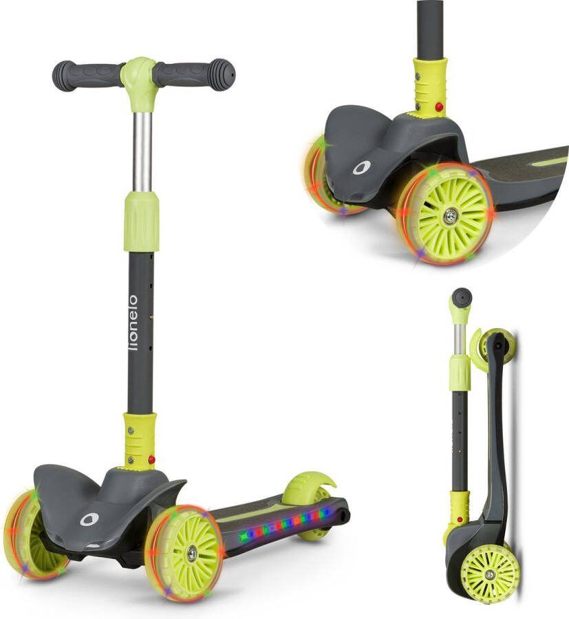 Lionelo Timmy Kinderstep Balansstep voor kinderen van 3 jaar tot 50kg verstelbaar LED wielen