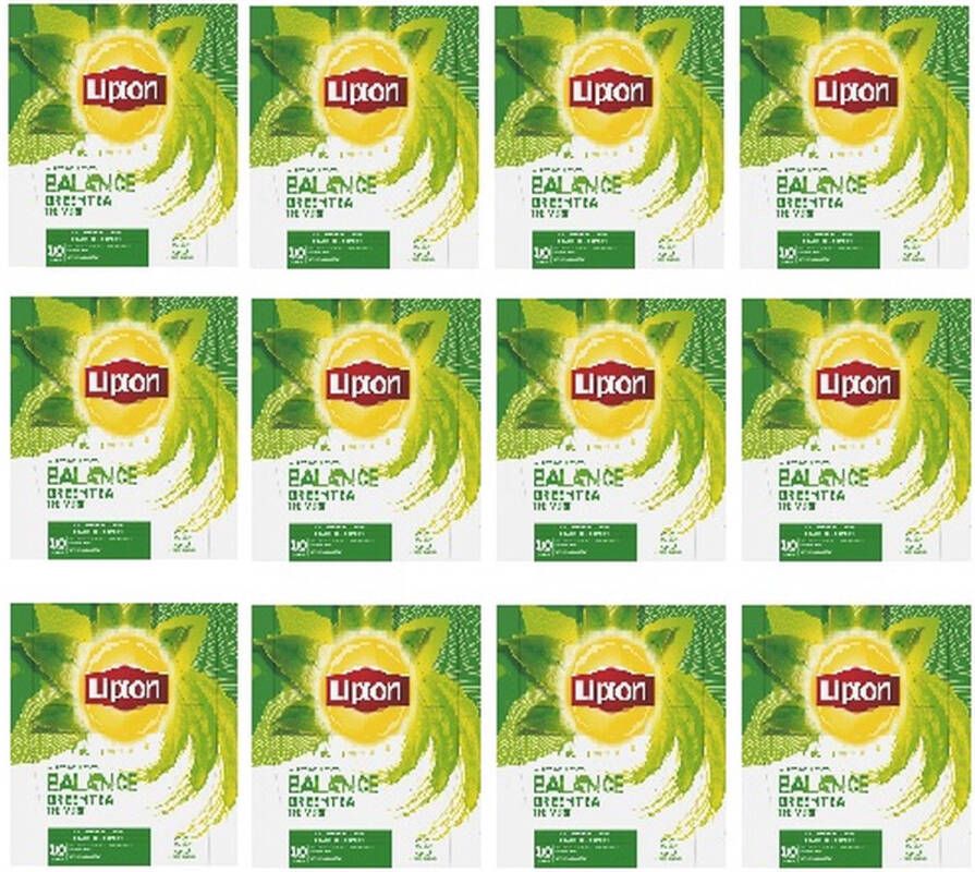 Lipton Feel Good Selection groene thee doos 12X100 zakjes