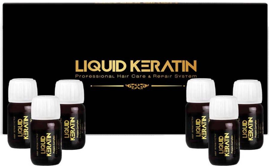 Liquid Keratin Bio Keratin Organic Herstellend Pure Keratine Haarverzorgingsserum (6x20 ml) Herbal- Bio Keratin Keratine olie haarserum -Anti-Haaruival Haarolie