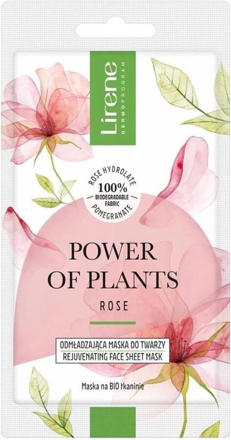 Lirene Power of Plants verjongend gezichtsmasker Rose 17g