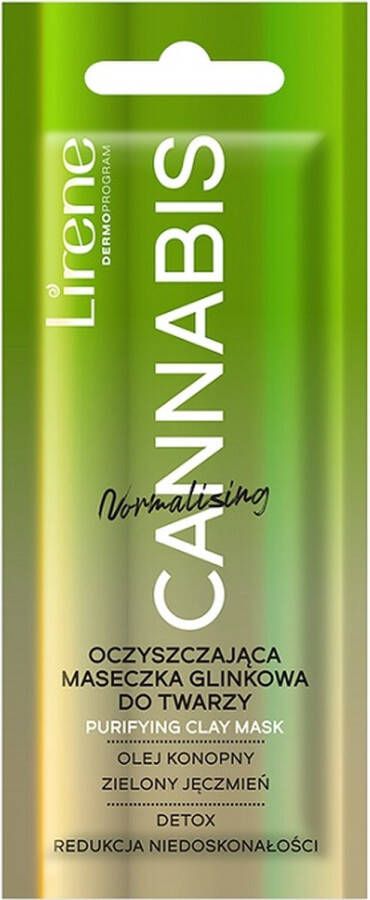 Lirene Zuiverend klei gezichtsmasker Cannabis 6ml