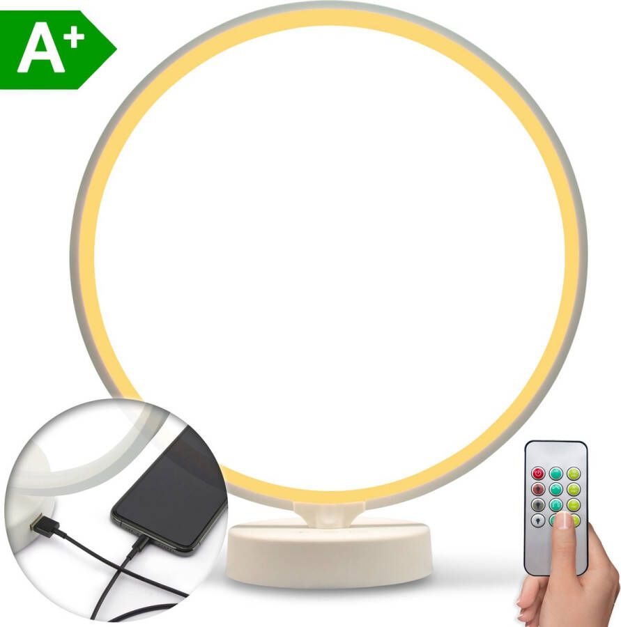 Liroma Daglichtlamp Gratis Opberghoes ⌀ 32 10.000 LUX USB poort 3 Kleuren Bureaulamp Lichttherapielamp Lichttherapie Black Friday 2022 Deals