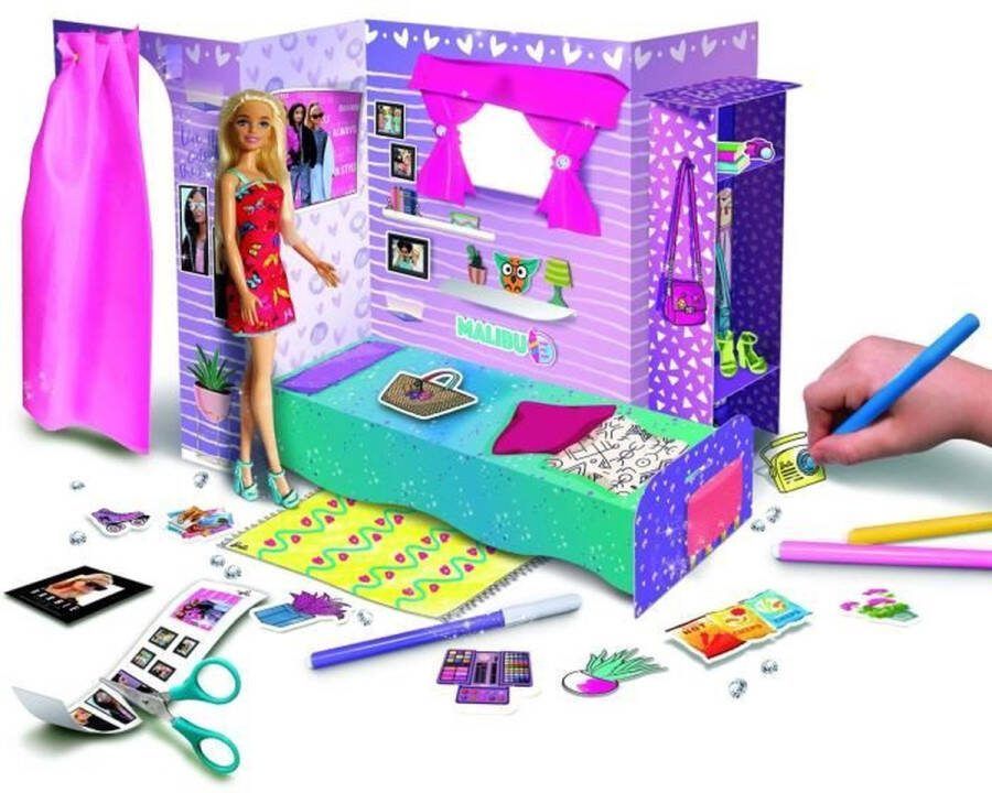 Lisciani Loft om milieuvriendelijk in elkaar te zetten en te versieren Barbie in stevig karton met Barbiepop