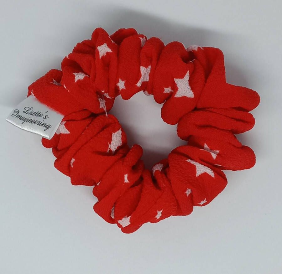 Lisette's Imagineering Red white starts Scrunchie