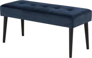 Lisomme Danique velvet bankje donkerblauw 95 x 38 cm