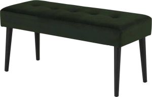 Lisomme Danique velvet bankje donkergroen 95 x 38 cm