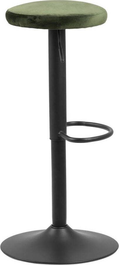Lisomme Emma velvet barkruk donkergroen 80 cm