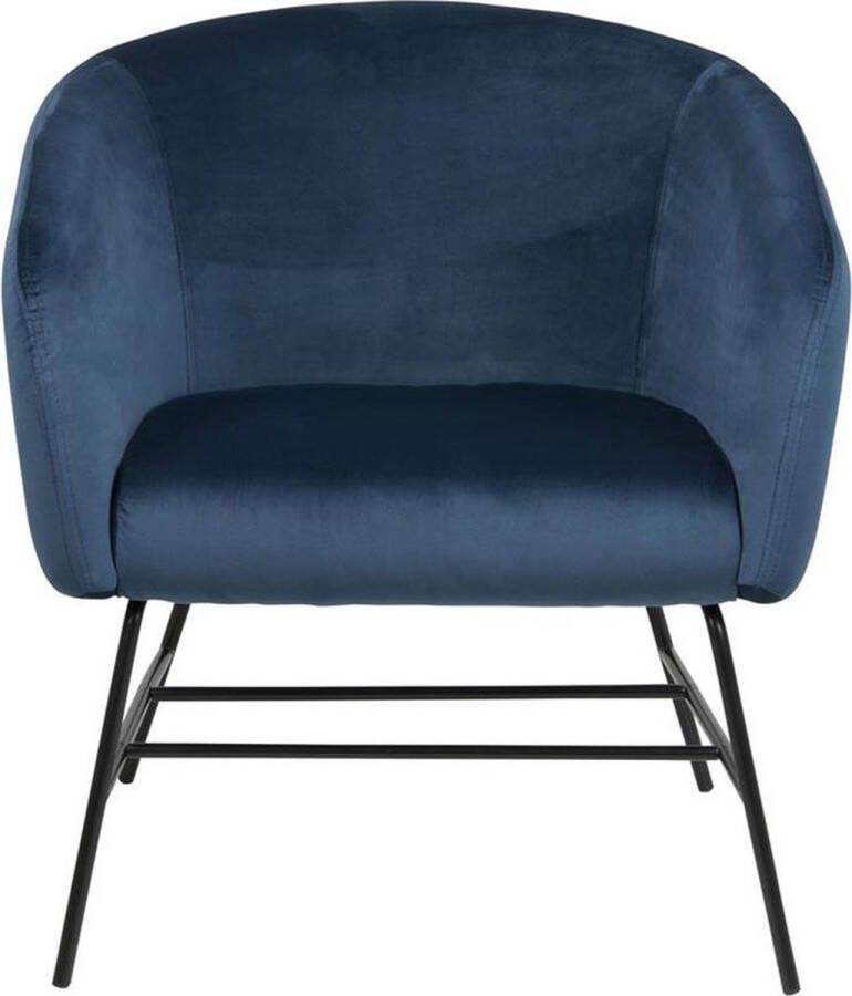 Lisomme fauteuil Lissy Fluweel Donkerblauw
