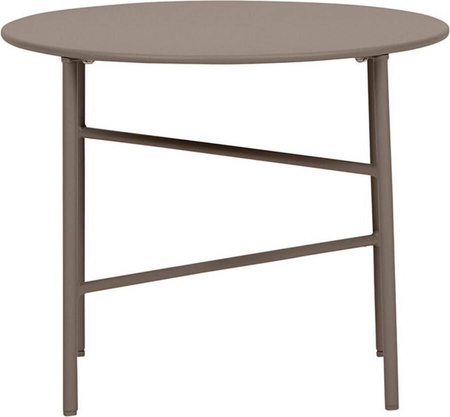 Lisomme Mila metalen tuin salontafel taupe Ø50 cm