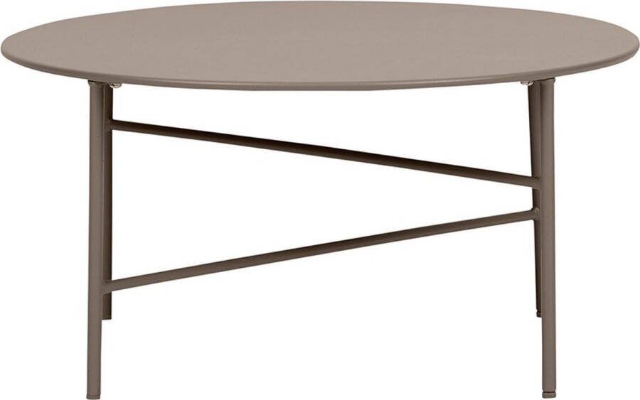 Lisomme Mila metalen tuin salontafel taupe Ø70 cm