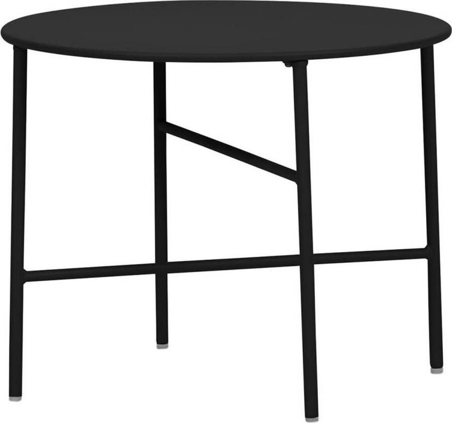 Lisomme Mila metalen tuin salontafel zwart Ø 50 cm