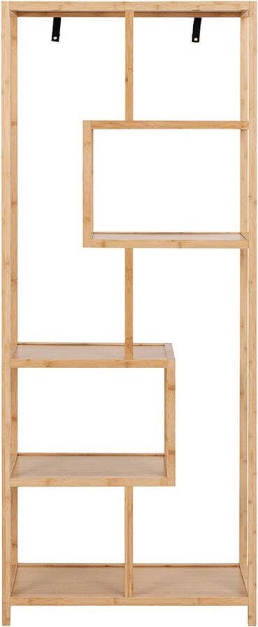 Lisomme Moos bamboe boekenkast naturel 77 x 185 cm