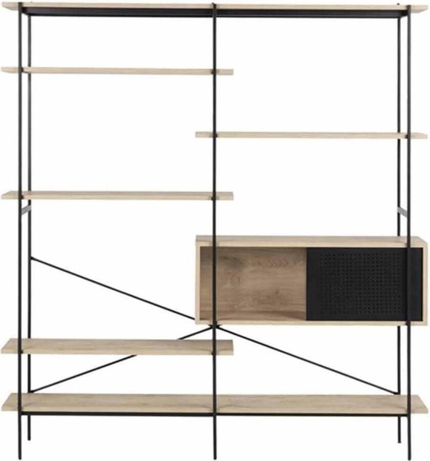 Lisomme houten design wandkast Nik Metalen frame