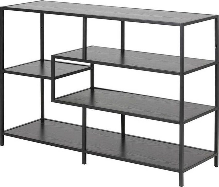 Lisomme Vic Open Kast van Metaal & Hout B 114 cm Zwart