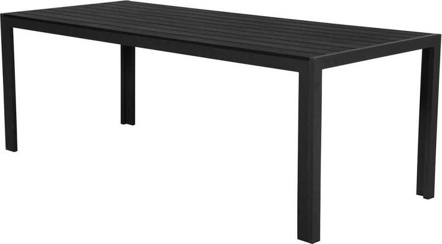 Lisomme Vinn tuintafel zwart 205 x 90 cm