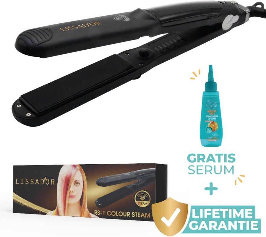 Lissad'or Professionele Steampod 3.0 Stijltang Krultang Stoomstijltang Inclusief 6 Accessoires Speciaal voor Geverfd Haar