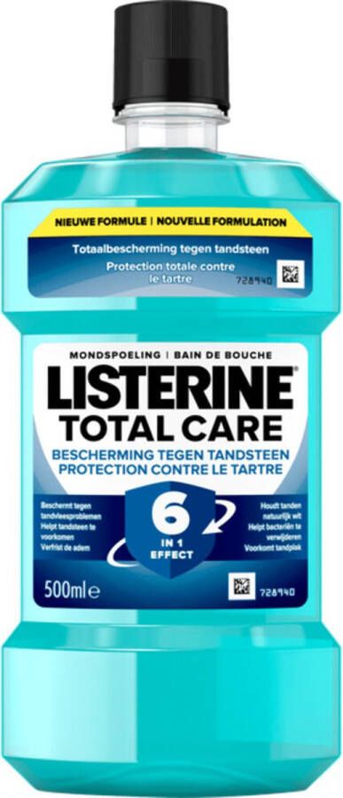 Listerine 3x Mondwater Total Care Anti-Tandsteen 500 ml