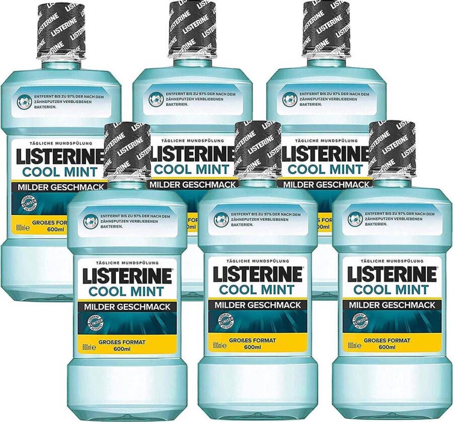 Listerine Cool Mint Mild Taste 6 x 500 ml Voordeelverpakking